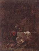 Willem Kalf A woman drawing water from a well under an arcade china oil painting reproduction